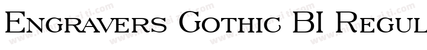 Engravers Gothic BI Regular字体转换